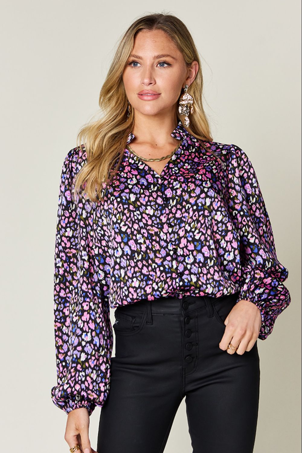 Double Take Full Size Blouse