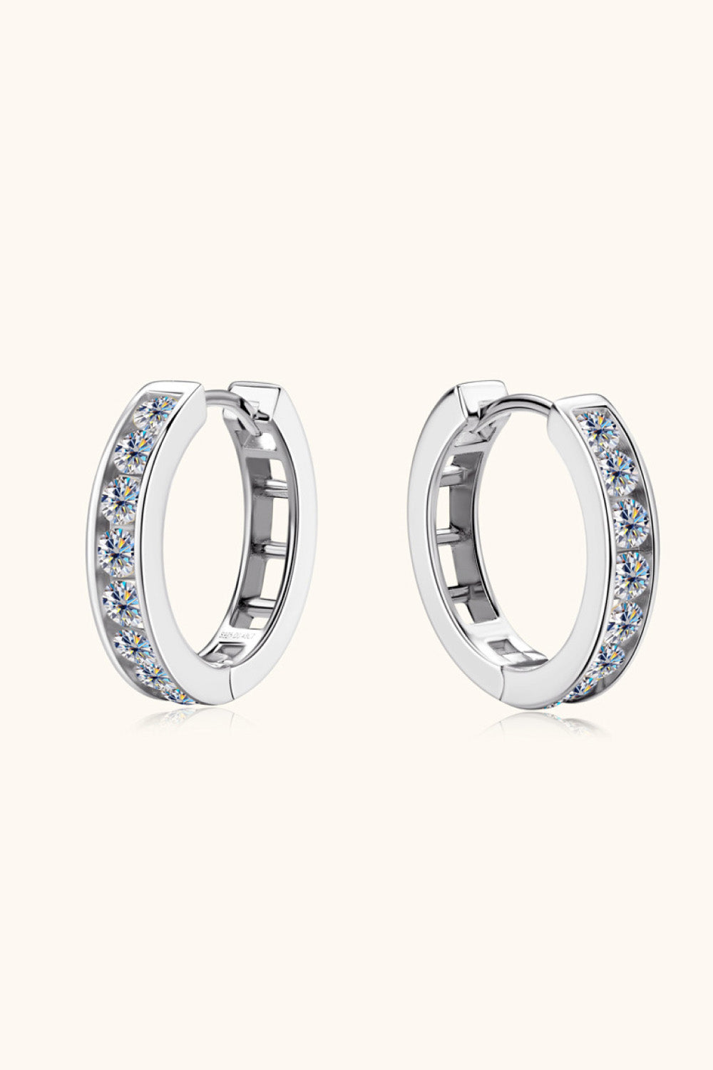 Moissanite Elegant Fashion Huggie Earrings