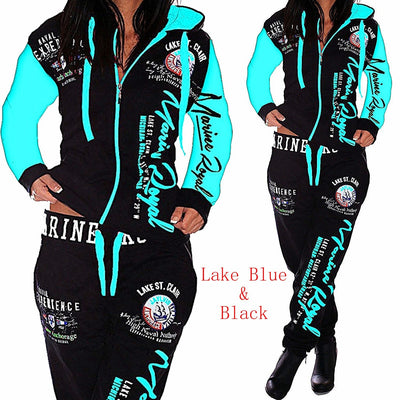 Women's Printed track suit Two-piece Suit Suit