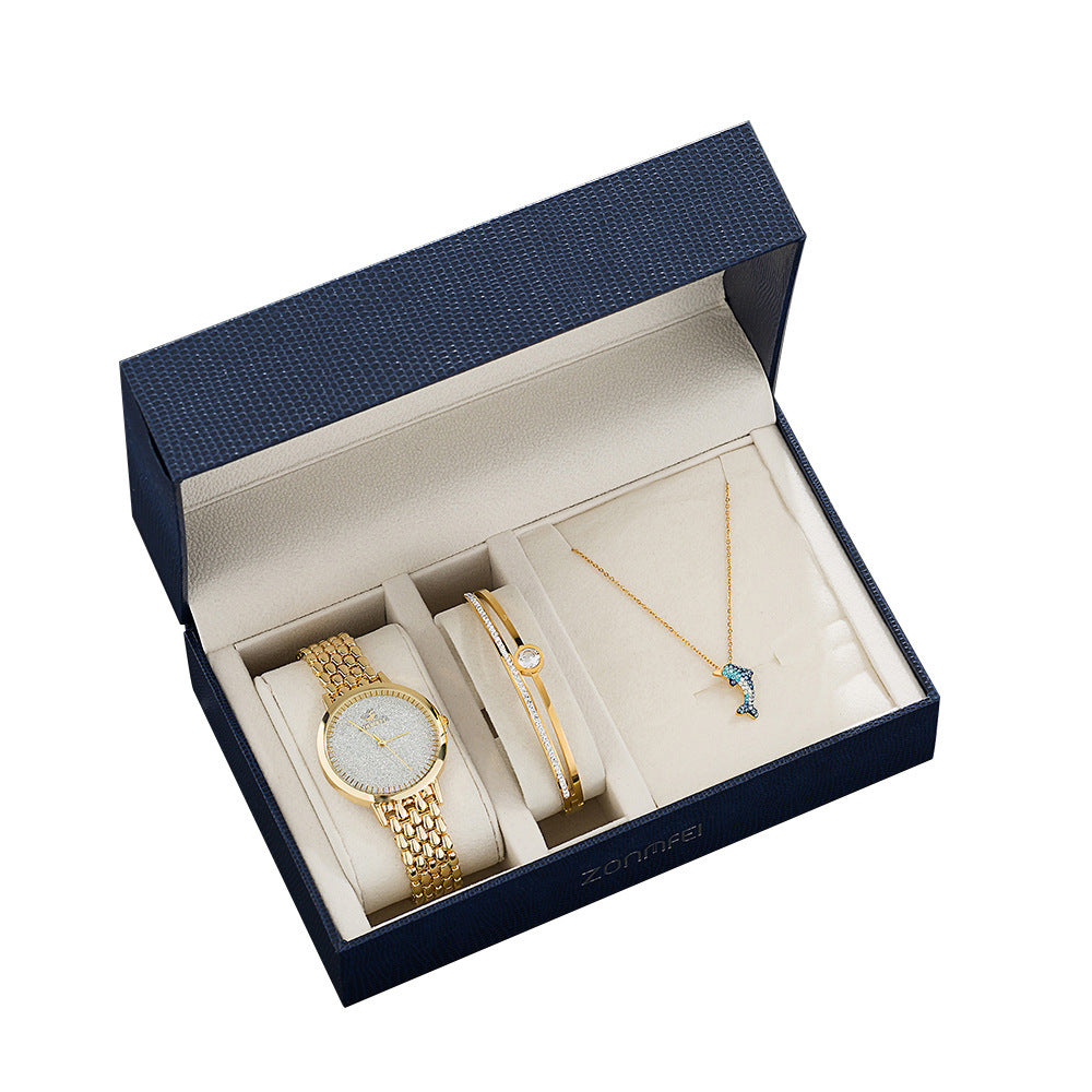 Luxury Watch & Earrings plus Necklace Bracelet