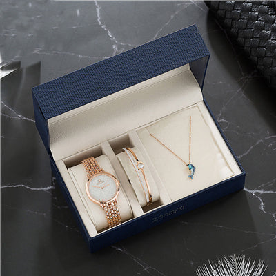 Luxury Watch & Earrings plus Necklace Bracelet