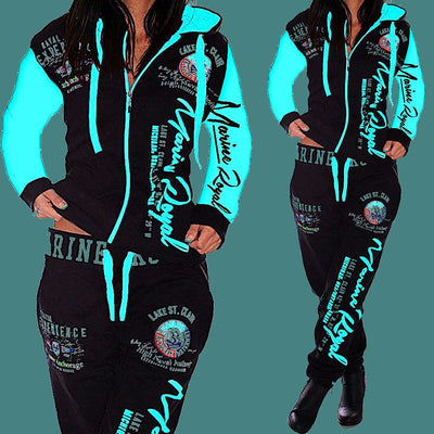 Women's Printed track suit Two-piece Suit Suit