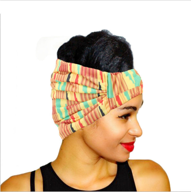 African print wide headscarf