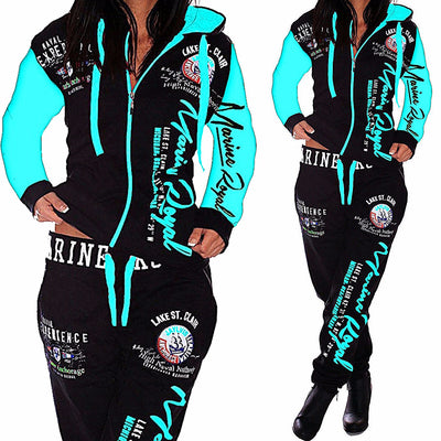 Women's Printed track suit Two-piece Suit Suit