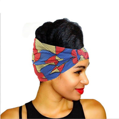 African print wide headscarf