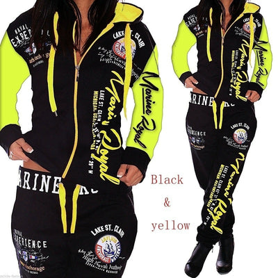 Women's Printed track suit Two-piece Suit Suit