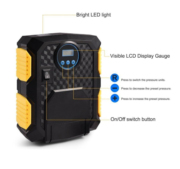 Digital Tire Inflator, Air Compressor