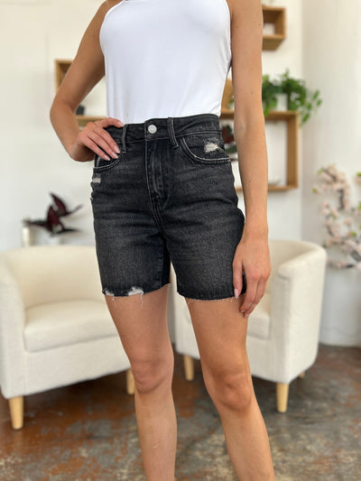 Elegant Fashion Tummy Control Denim Shorts