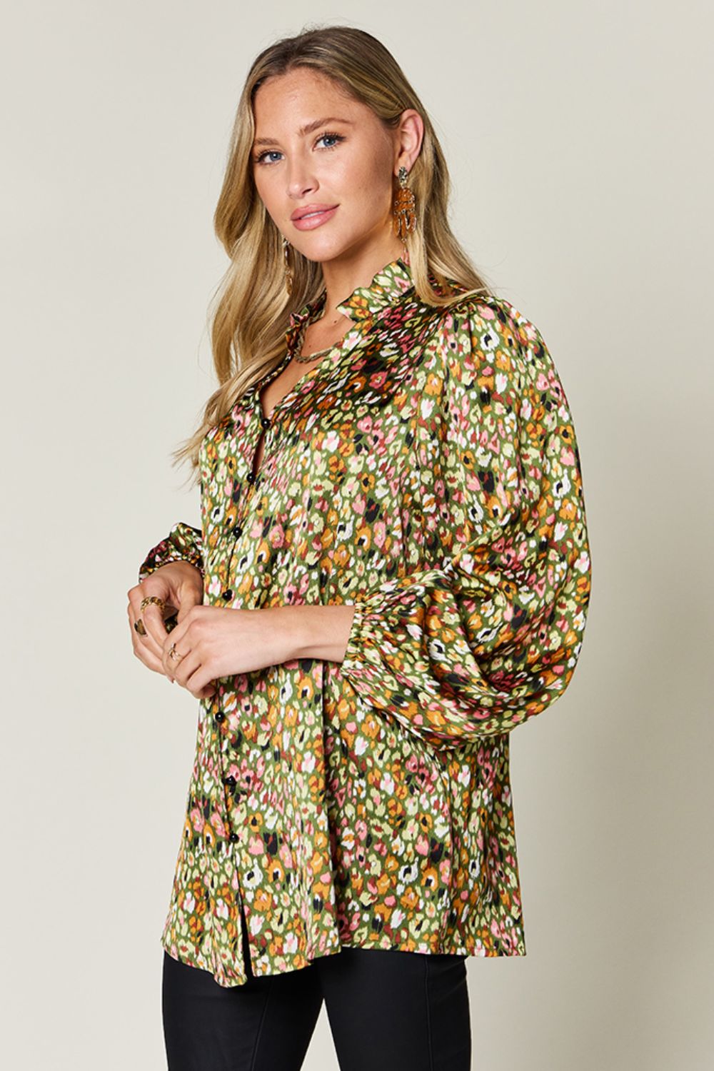 Double Take Full Size Blouse