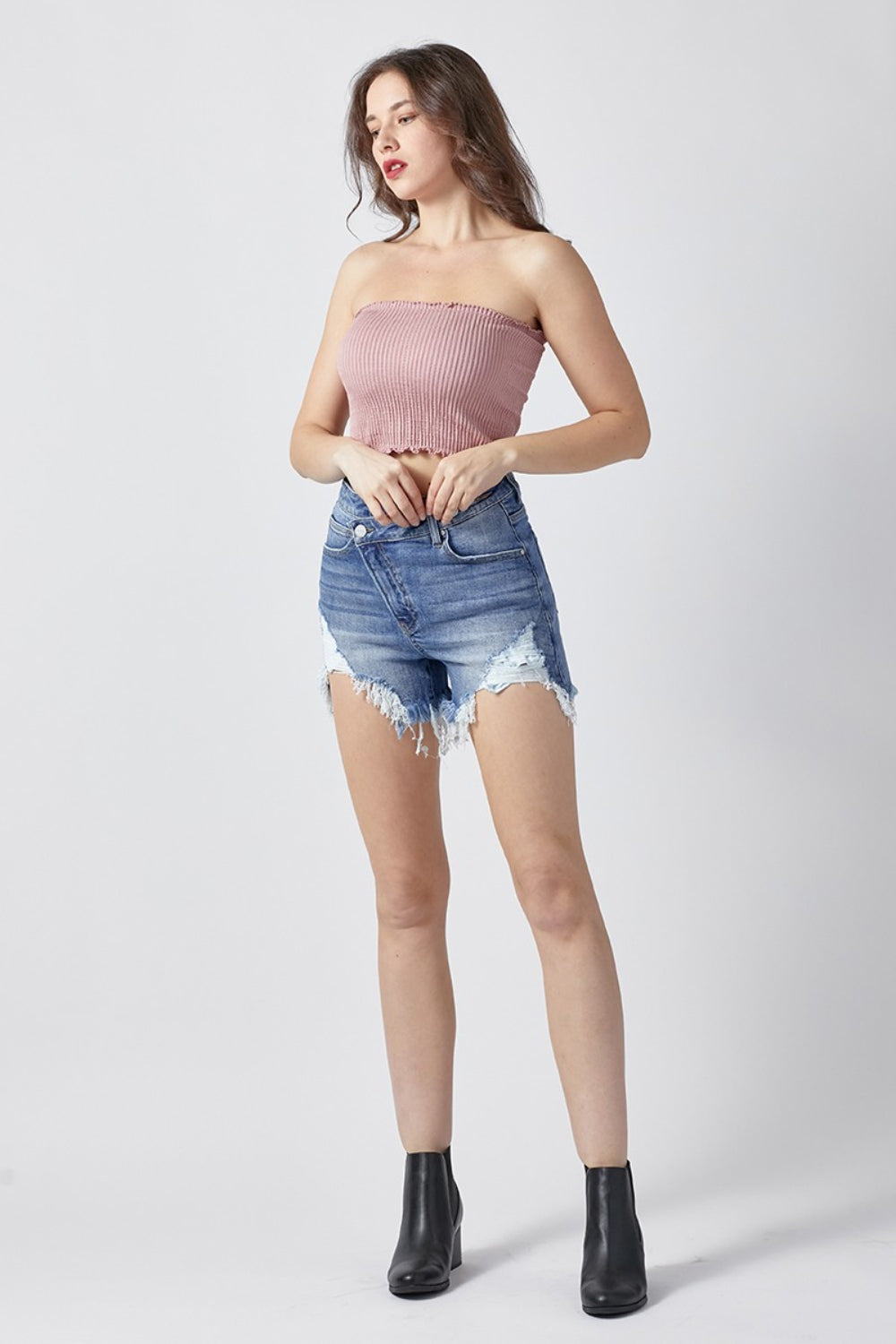 Elegant Fashion  Waist Denim Shorts