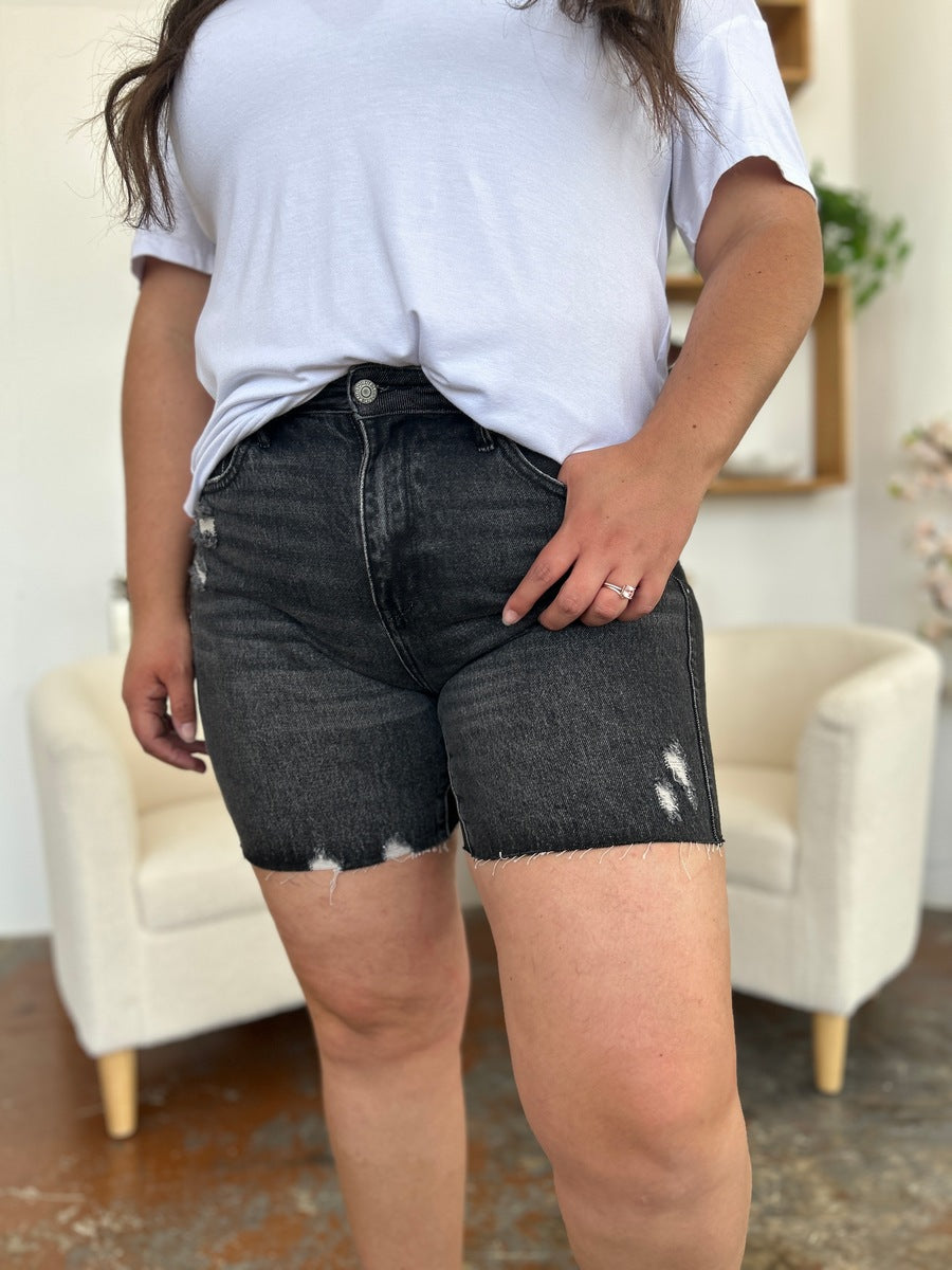 Elegant Fashion Tummy Control Denim Shorts