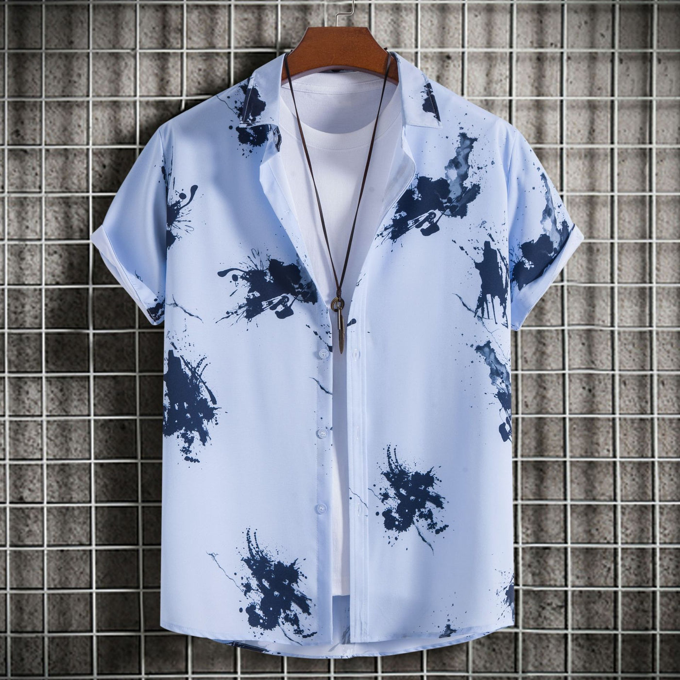 Men's Fashion Slim-fit Printed Short Sleeve