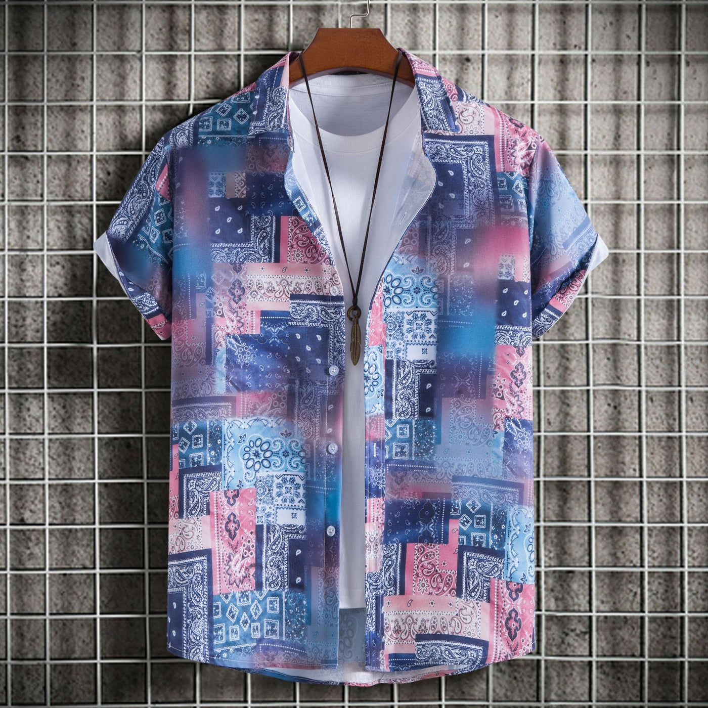 Men's Fashion Slim-fit Printed Short Sleeve