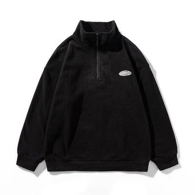 Polar Fleece Bottoming Top Loose Fleece Sweatshirt