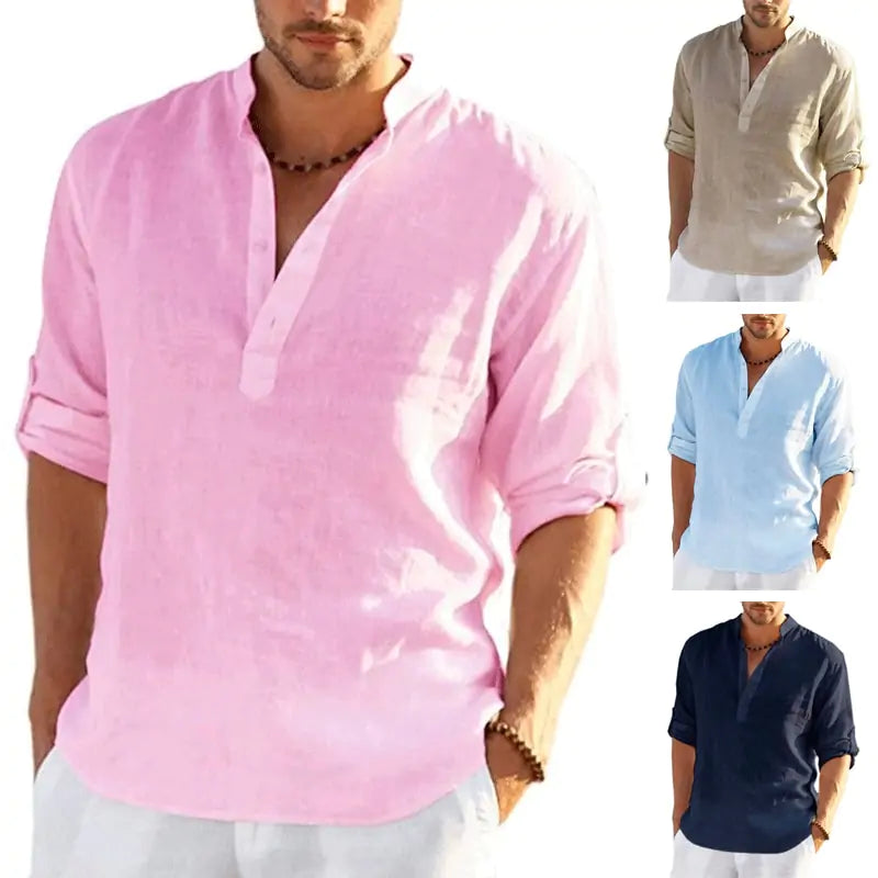 Men's Linen Long Sleeve Shirt