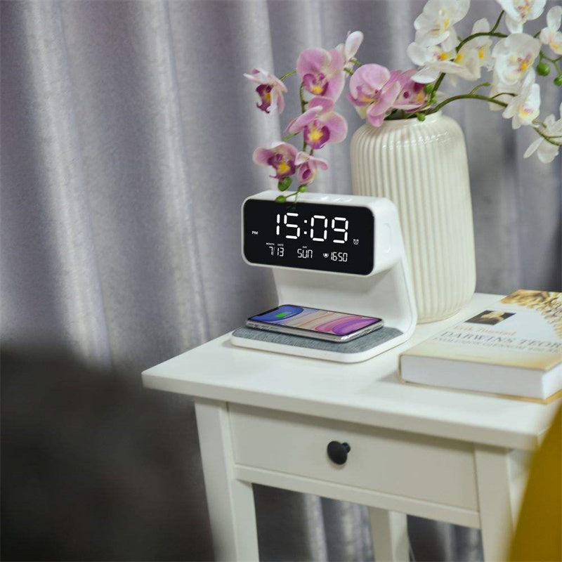 Bedside Lamp Wireless Charging LCD