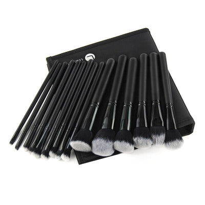 15Pcs Black Make Up Brushes