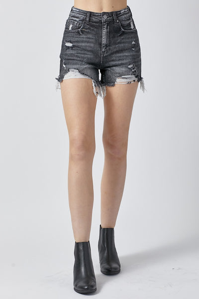 Elegant Fashion Distressed Denim Shorts