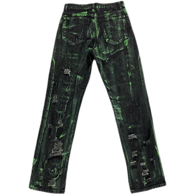 Green Splash Old rapper Jeans