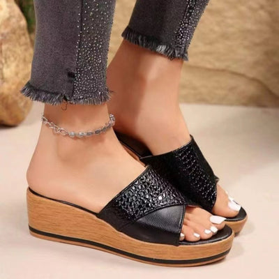 Elegant fashion Leather Open Toe DW