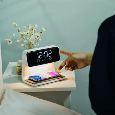 Bedside Lamp Wireless Charging LCD