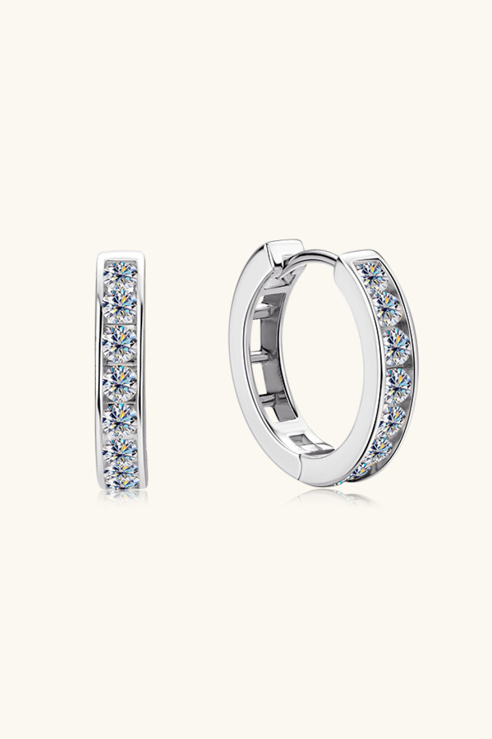 Moissanite Elegant Fashion Huggie Earrings