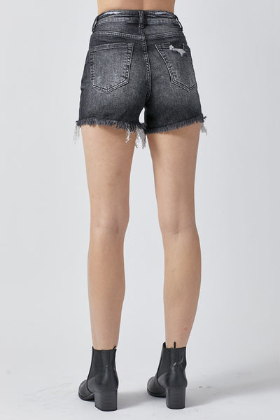 Elegant Fashion Distressed Denim Shorts