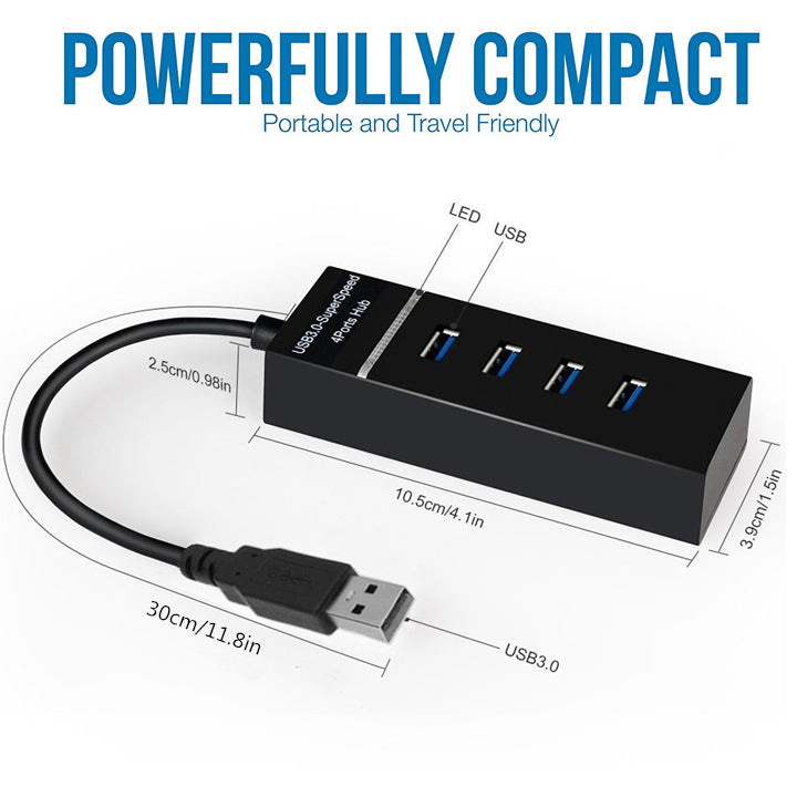 4 In 1 2.0 3.0 USB HUB Splitter High Speed Adapter