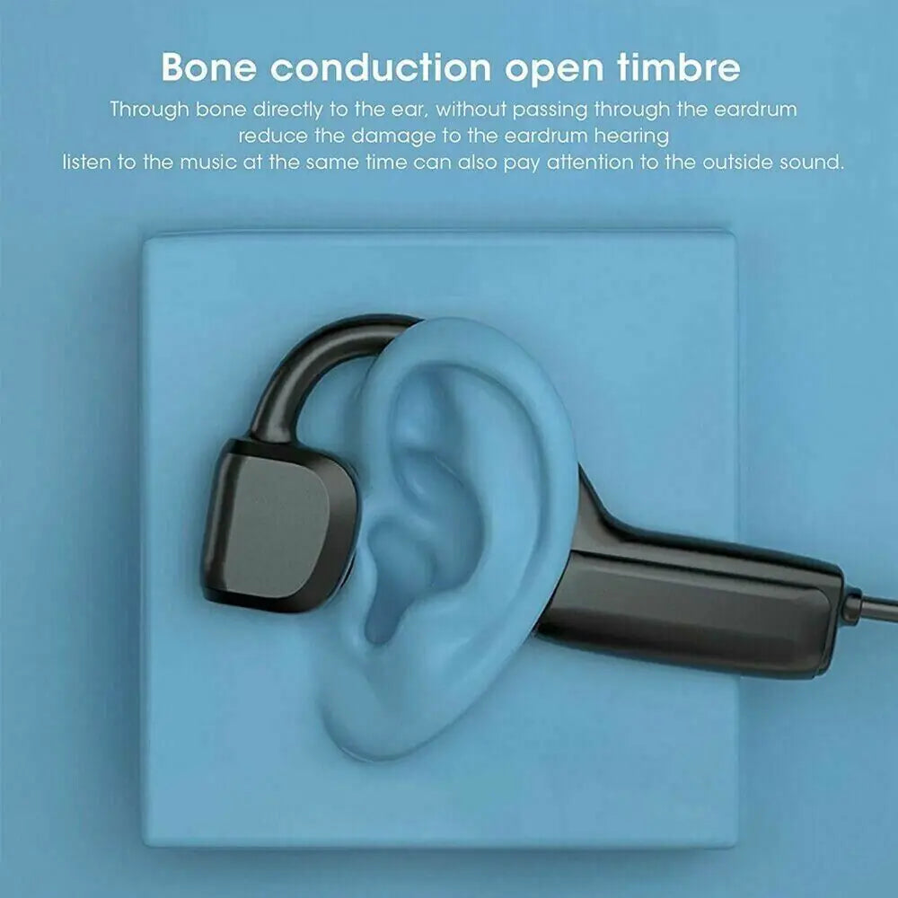 Bone Conduction Headphones Bluetooth 5.1 Wireless Earbuds Outdoor Sport Headset